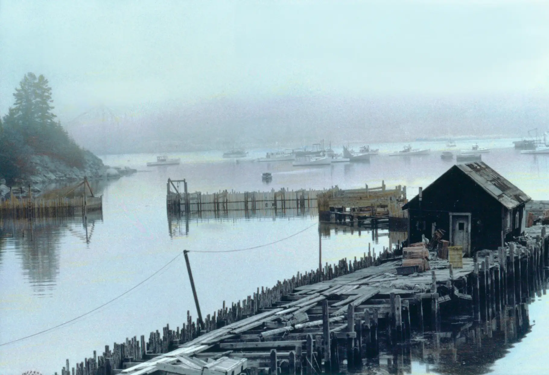 Fishing Pier, a Handpainted Photo